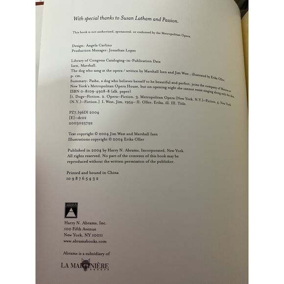 2004 The Dog Who Sang at The Opera By Jim West and Marshall Izen - Picture 5 of 7